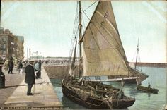 Barco de CPA Treport del pecado en el puerto