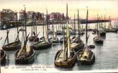 CPA Treport el flotilla de los pecadores y de entrar del puerto