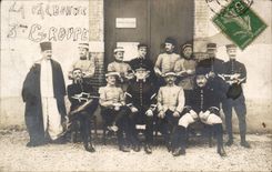 CPA Real photo Militaria Regiment Valbonne 3rd group