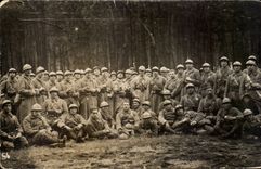 CPA Real photo Militaria Soldiers Camp of Oberhoffler