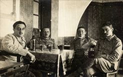 Real photo Militaria Soldiers with the mass