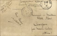 Real photo Militaria Sending of the Villette Regiment