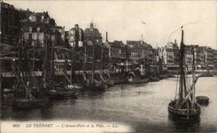 CPA Treport antes del puerto y de la ciudad