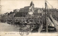 CPA Treport Le port tiene marea baja