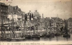 CPA Treport Le quay el ayuntamiento