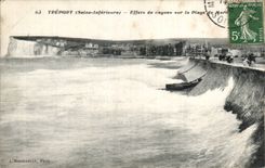 Efectos de CPA Treport de ondas en la playa del mar