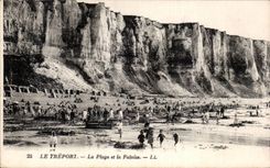 CPA Treport la playa y el acantilado