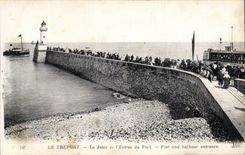 CPA Treport el embarcadero y el entrar del puerto