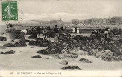 CPA Treport visto en la playa