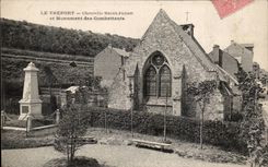 Santo Julien de la camara acorazada de CPA Treport y monumento de los combatientes