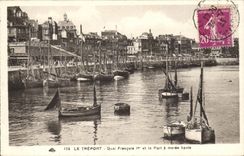 CPA Treport François Quay 1r y el puerto tiene alta marea