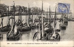 CPA Treport el flotilla de los pecadores y de entrar del puerto