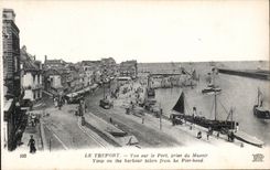 CPA Treport visto en el puerto tomado del Pierhead