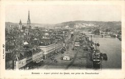 CPA Rouen general Aspect of the quays seen from of the transporter