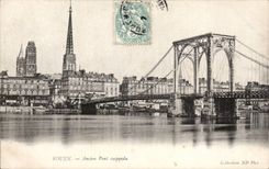 CPA Rouen Old suspended bridge