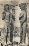 CPA Rouen Cathedral Adam and Eve
