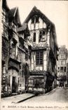 CPA Rouen Old woman house Street Saint Romain