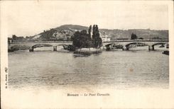 CPA Rouen Le bridge Crow
