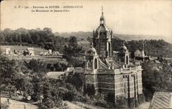 CPA Surroundings of Rouen Bonsecours Le monument of Jeanne of arc