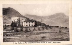 CPA Mont Blanc La chaine des Fiz vue du nouvel hotel du Col de Voza
