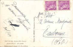 CPSM Collar of Aravis Winter sports Country cottages under snow and Mont Blanc