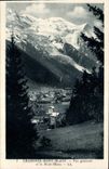 CPA Chamonix Mont Blanc Vue generale et le Motn Blanc