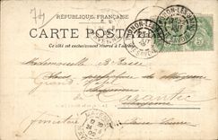 CPA Thonon les Bains the port and the large hotel