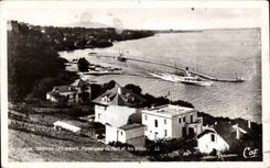 CPA Thonon les Bains Panorama of the port and the villas