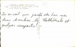 CPA Thonon les Bains Seen air the lake Leman the city and mounts of Chablais