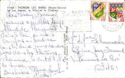 CPA Thonon les Bains the lake Leman the city and Chablais