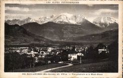CPA Sallanches Vue generale et le Mont Blanc
