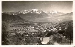 CPSM Sallanches Vue generale et le Mont Blanc