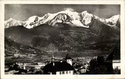 CPSM Sallanches Chateau des soeurs et le Mont Blanc