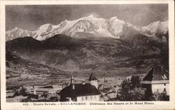 CPA Sallanches Chateaux des soeurs et le Mont Blanc