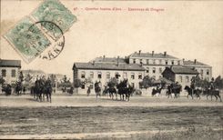 CPA Rheims District Jeanne d' Arc Exercises of Militaria Dragons