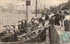 Treport - vuelta de la caminata en el mar - CPA