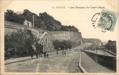 Brest - Les Rampes du Cours Dajot - CPA 