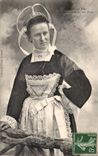 Folklore - Costumes - Young girl - Chateauneuf of Faou - CPA
