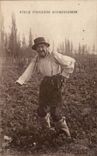 Folklore - Costumes - Old man Burgundian Vine grower CPA