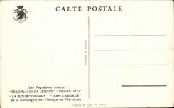 CPA Steamer Ferdinand de Lessepts Pierre Parcelled out Bourdonnais Jean Laborde