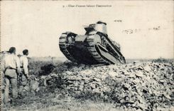 CPA Militaria Tank Tank tank making the instruction