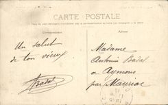 CPA Cantal a nasty trick with the collar of Pulls up