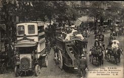 CPA Paris Crossroads of the Montmartre boulevards and the Italians the Imperial station of slow trains TOP