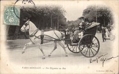 CPA Paris Society man Our elegant with wood Horse Barouche
