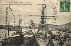 CPA Boulogne on Mer Argentinian Ships in the wet dock Argentina Argentina