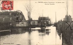 CPA Troyes during the flood January 22nd  1910 Street of Tauxelles