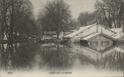 Raw CPA Paris of the Seine Flood of January 1910