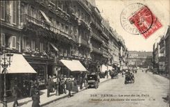 CPA Paris the street of the Peace Left the workshops of seam TOP