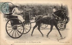 CPA Paris society man Our elegant with wood Barouche