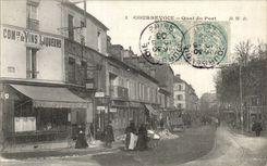 CPA Courbevoie Quay of the port